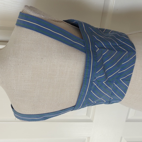 Veronica Beard Milton cropped striped poplin top - Picture 6 of 7